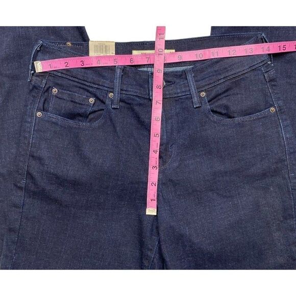 Levi's 505 Straight Jeans Women's 26 Short Dark Navy Blue Super-Stretch Mid-Rise - Picture 6 of 12